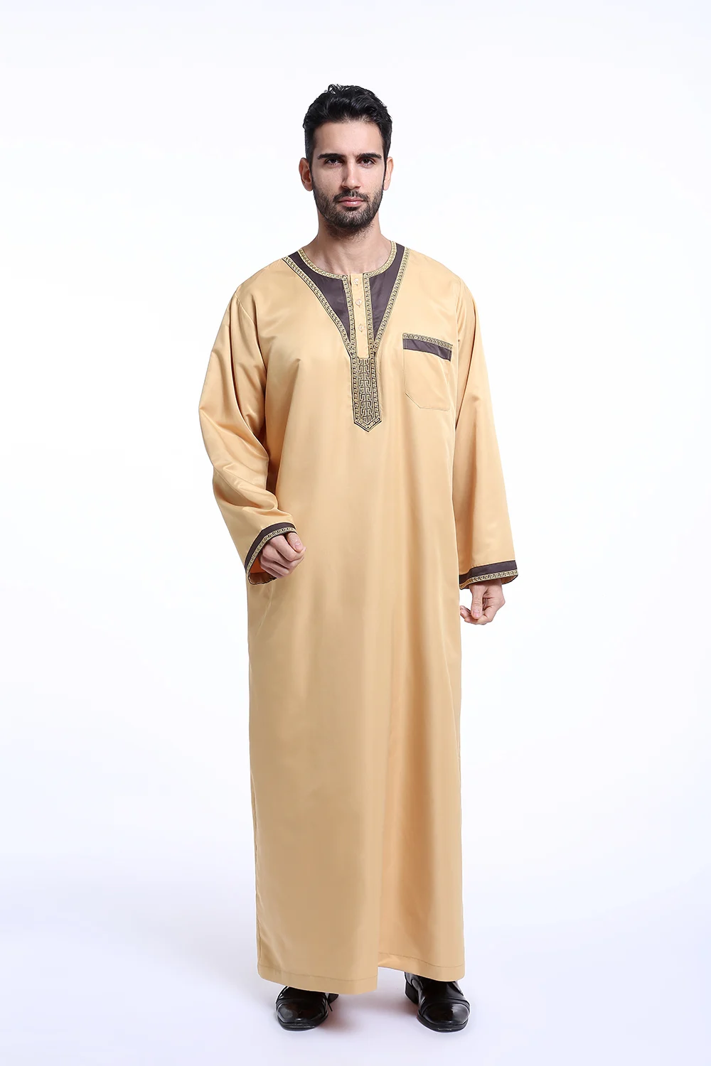 Islam Arab Men Robe Thobe Kaftan Jubba Abaya Muslim Thoub Dubai Daffah Dishdasha 