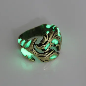 bague dragon argent vert