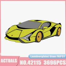 Technical Series Lamborghini SIAN FKP37 RC Roadster Car Model 81996 Building Blocks Brick Educational Children Toys Gifts