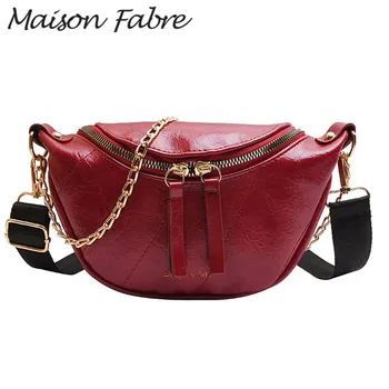 

Maison Fabre Casual Handbag women Leather Handbag Phone Girls Zipper Shoulder bag Chains 2020 Fashion Ladies Small Chest bag