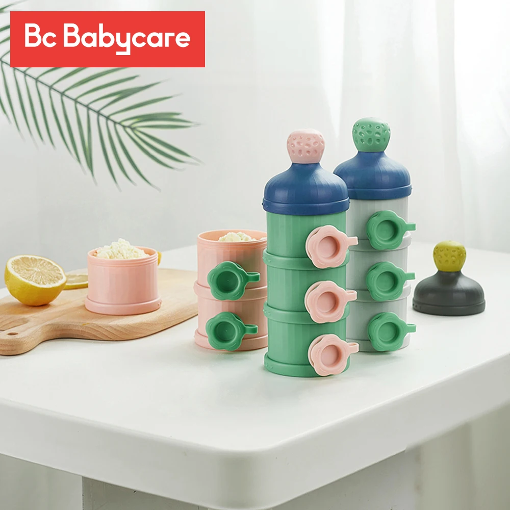 BC Babycare Free Splicing Baby Milk Powder Formula Dispenser Stackable Toddler Milk Powder Formula Container Snack Storage