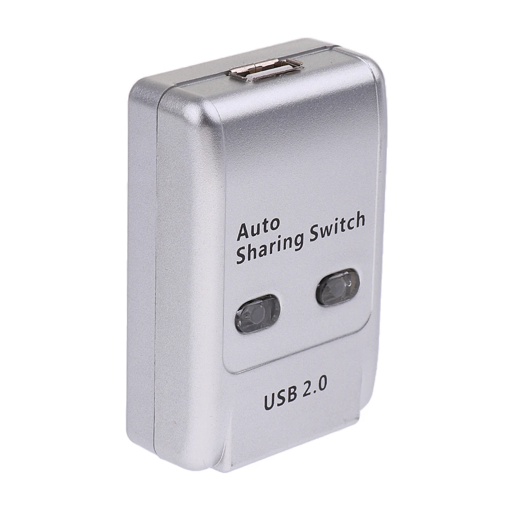 ABS 2Port USB2.0 Type-b Printer Switch Hub Switcher Sharing Box For Computer