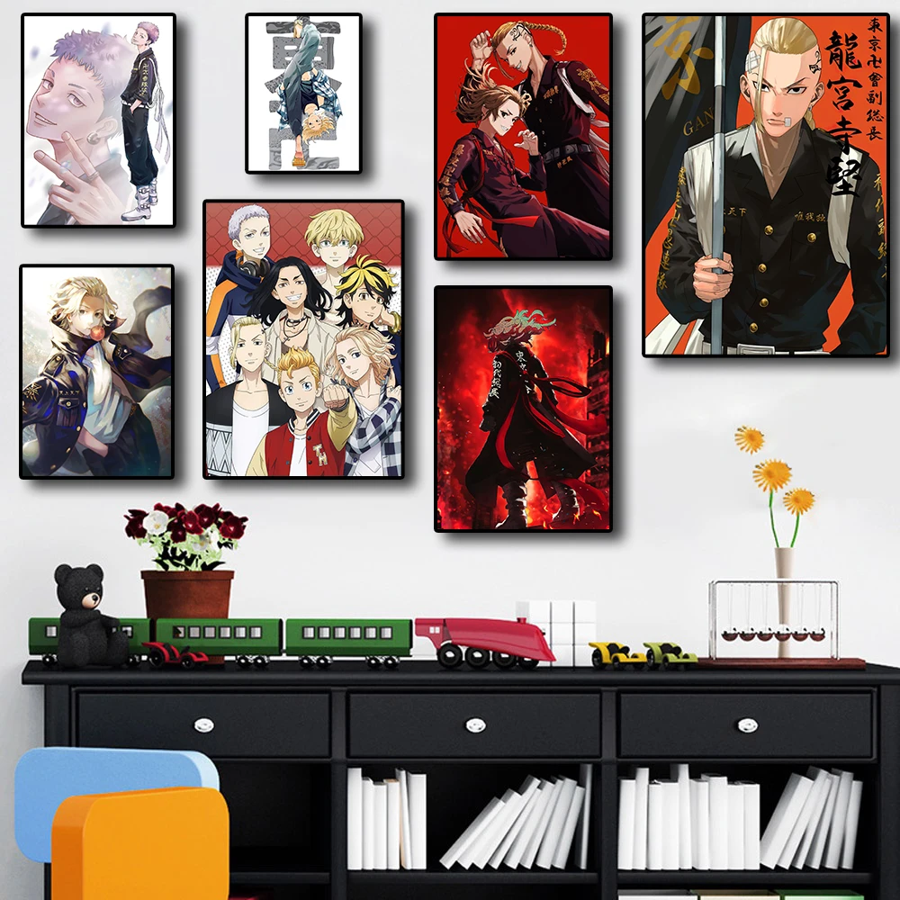 Tokyo Revengers Japanese Popularity Action Anime Quality Canvas Painting Posters Boy Bedroom Living Wall Art Home Decor Picture | Дом и сад