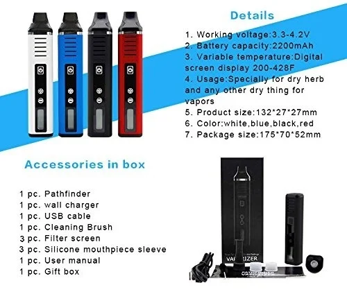 Benecig Dry Herb Vaporizer Pathfinder Black 4