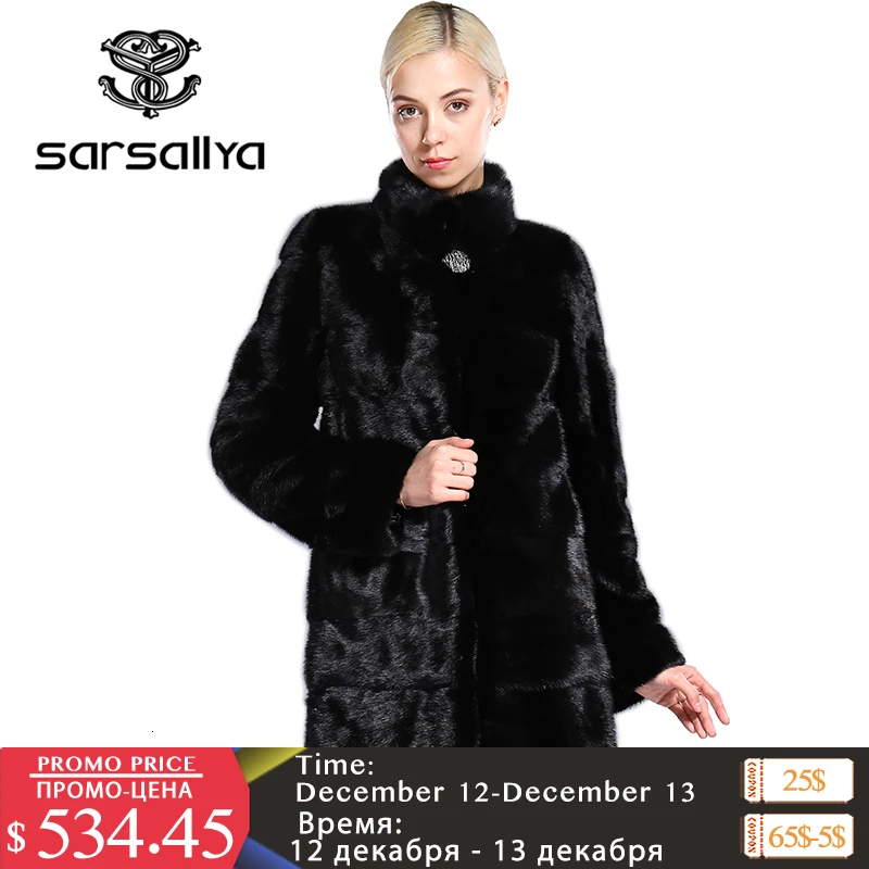 Offerte Reale Cappotto di Pelliccia di Visone Delle Donne di Inverno Pelliccia Naturale Pelliccia di Visone Cappotti E Giubbotti Femminile Lungo Caldo Dell annata Delle Donne Vestiti 2019 Più formato 6XL 7XL