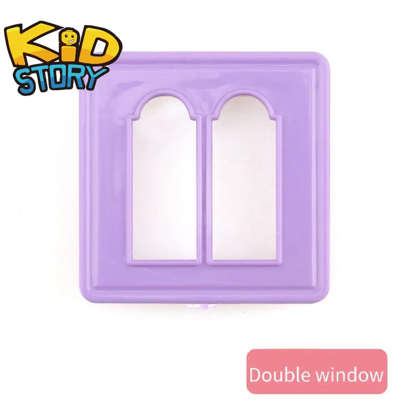 double window Мини-конструктор из одного кирпича, Магнитный конструктор, дизайнерские игрушки, 3D Строительные блоки для раннего обучения, DIY Кирпичи для детей, магнитные плитки - Цвет: double window