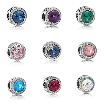 

2019 New 1pc Colorful Charms Bead Fit pandora charms silver 925 original For Girl DIY Bracelets & Bangles