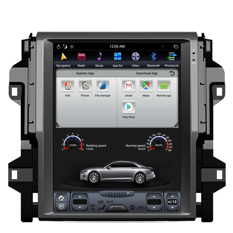 NAVITOPIA 12,1 дюймов вертикальный автомобильный сенсорный экран в стиле Tesla Android 7,1 Автомобильный gps навигация для Toyota Fortuner автомобильный DVD мультимедийный плеер