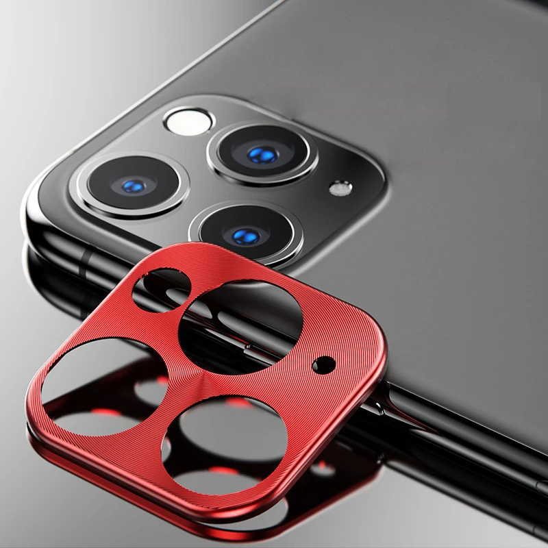 red Для iPhone 11 Pro Max защитный чехол для камеры для iPhone 11 11 Pro 11Pro металлический защитный кольцевой чехол для объектива камеры заднего вида - Цвет: red