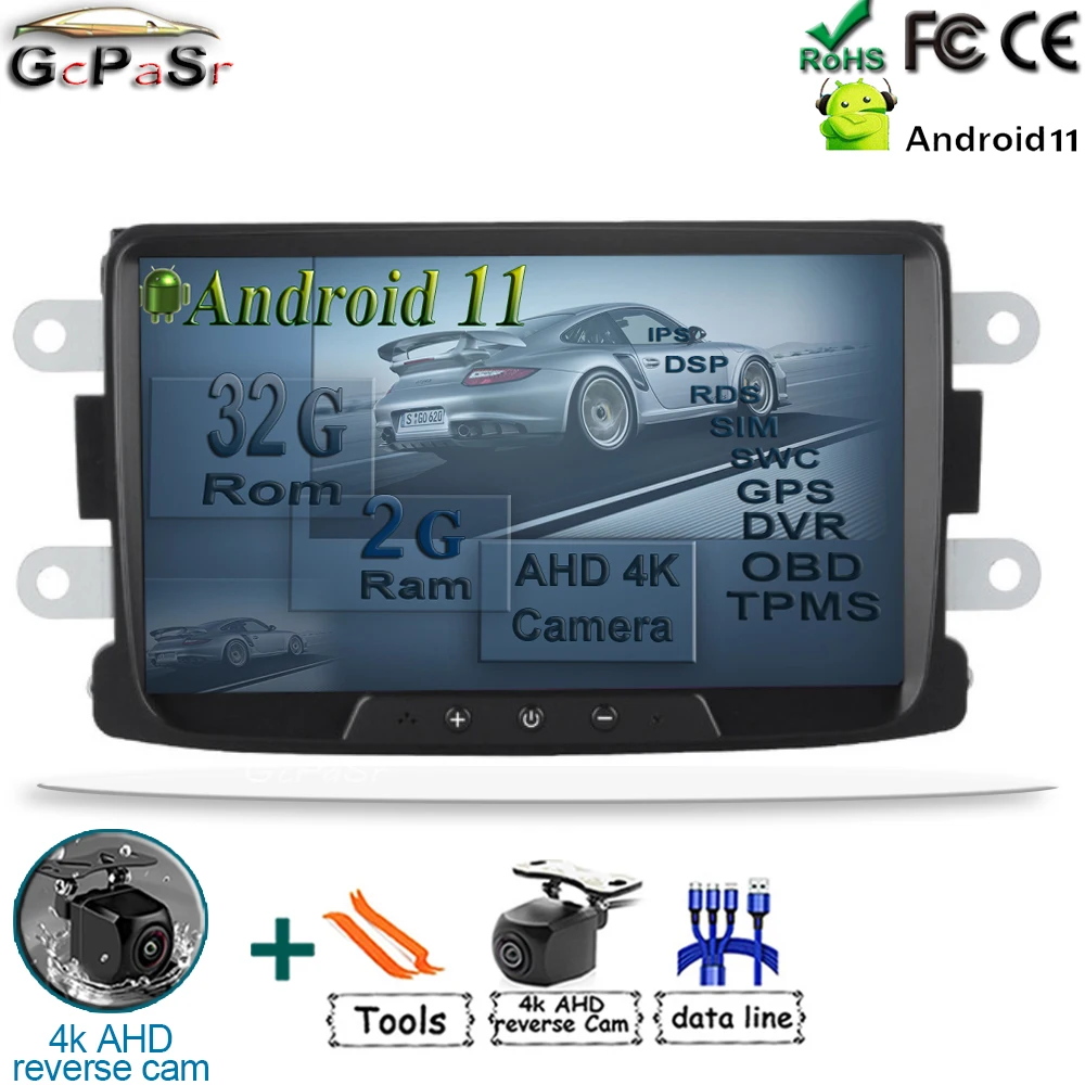Android 11 для Dacia Sandero Duster Renault Captur Lada Xray 2 Logan автомобильный радиоприемник GPS