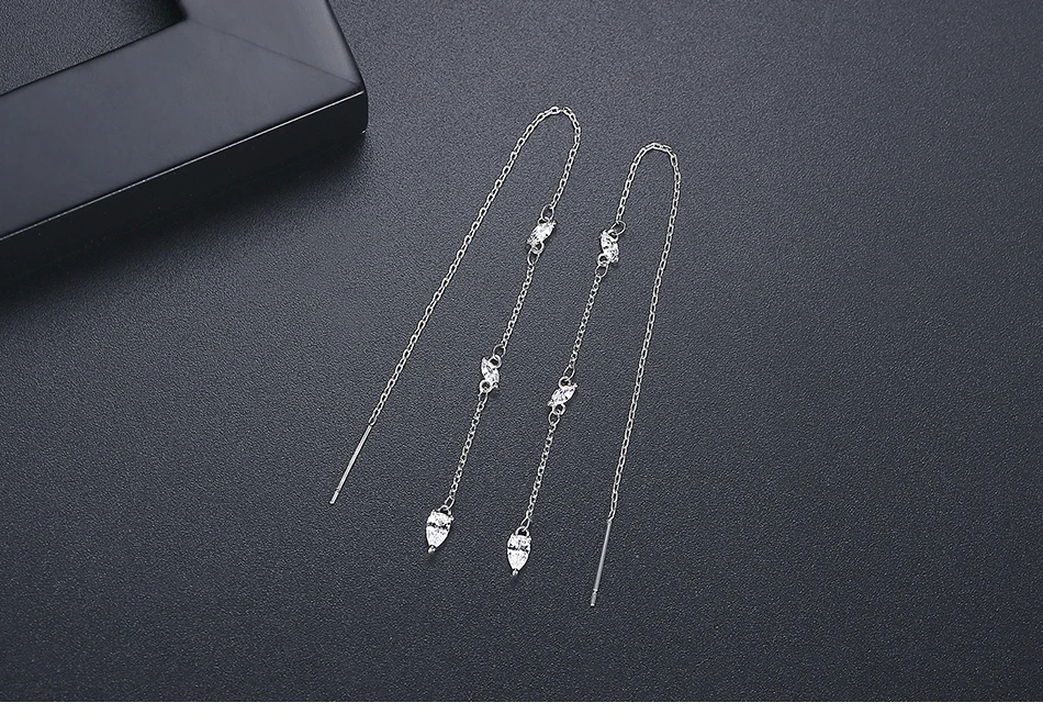 H64e4093bb99a4a1aadadf09a27cbbb7c7 Thin Gold Color Tassel Ear Lines for Women Small Clear Cubic Zircons Long Pendant Earrings for Girl Punk Party Jewelry Mallzona