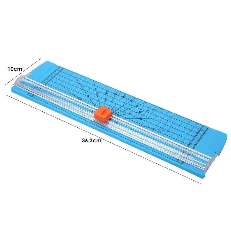 Портативный резак для бумаги A4, триммер для бумаги со шкалой, лезвие для скрапбукинга, нож для рукоделия, инструменты для домашнего и офисного творчества - Цвет: Синий