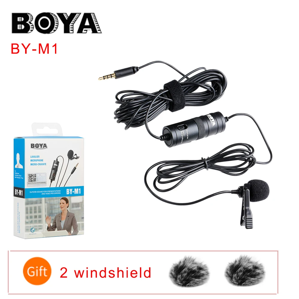 Петличный микрофон BOYA BY-M1 M1 камера видеозаписи для смартфонов iPhone зеркальные