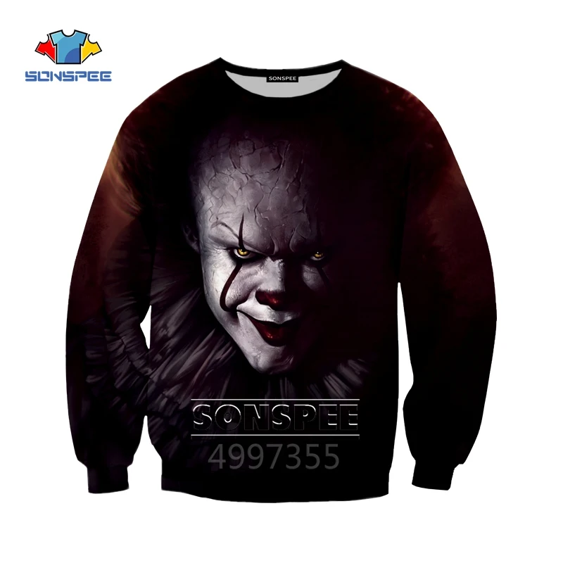 SONSPEE Stephen King's It nightster Harajuku/футболка с 3d принтом для мальчиков и девочек-подростков/толстовка/толстовки/шорты Детская одежда X216