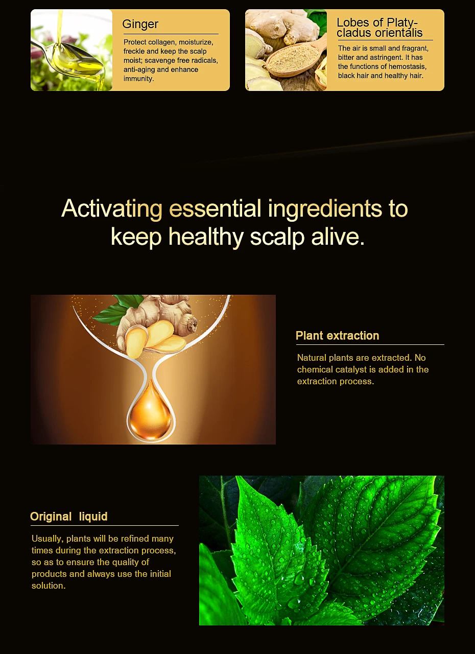 Extrato de Gengibre Crescimento do Cabelo Perda de Cabelo Cuidados com o Cabelo Andrea Cabelo Denso Rápido Sunburst Essência Restauração Líquido Soro Óleo 1 Pçs 20ml 35 Cheap Prod. perda cab. masc.