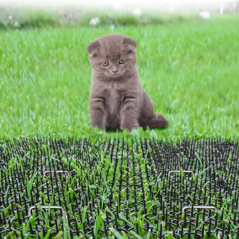 12pcs/set Garden Prickle Strip Dig Stop Cat Repellent Deterrent Mat Spike Portable Anti-Cat Dog Outdoor Garden Supplies