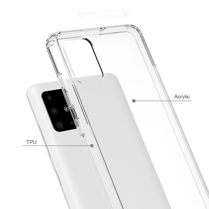 Чехол для Samsung A51 A71 ударопрочный акриловый чехол накладка Galaxy A51|Бамперы| |