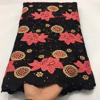 

Africa Switzerland Voile lace fabric 2019 new peach color embroidery Nigeria lace fabric high quality French tulle lace women