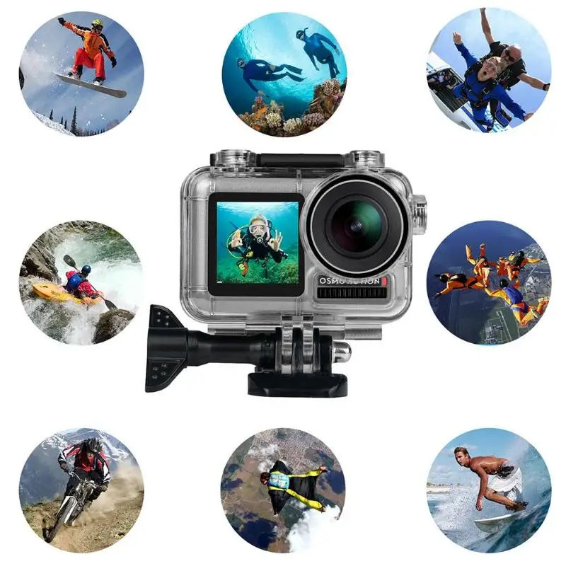 Подводная крышка 2 секции гусиная база Длинный винтовой чехол для DJI OSMO Action сохраняет оригинальное качество покраски