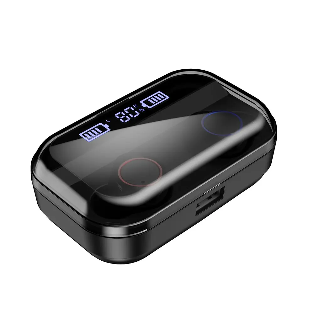 Bluetooth наушники 5,0 TWS Беспроводная мини-гарнитура водонепроницаемые наушники дисплей питания наушники с зарядным устройством спортивные наушники