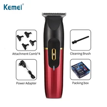 KEMEI регулируемый триммер для волос перезаряжаемая электрическая машинка для стрижки волос Низкий уровень шума резак для волос для мужчин одно лезвие триммер для бороды бритва