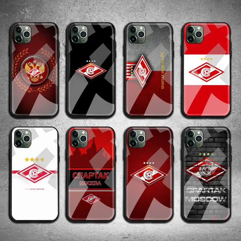Russian Spartak moscow football Phone Case Tempered Glass For iPhone 11 Pro XR XS MAX 8 X 7 6S 6 Plus SE 2020 case Russian Spartak moscow football Phone Case Tempered Glass For iPhone 11 Pro XR XS MAX 8 X 7 6S 6 Plus SE 2020 case