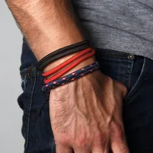 Pulsera de cuerda de escalada ajustable con nudos para hombre, joyería Náutica para SURF en la playa, Juego de 3 unidades