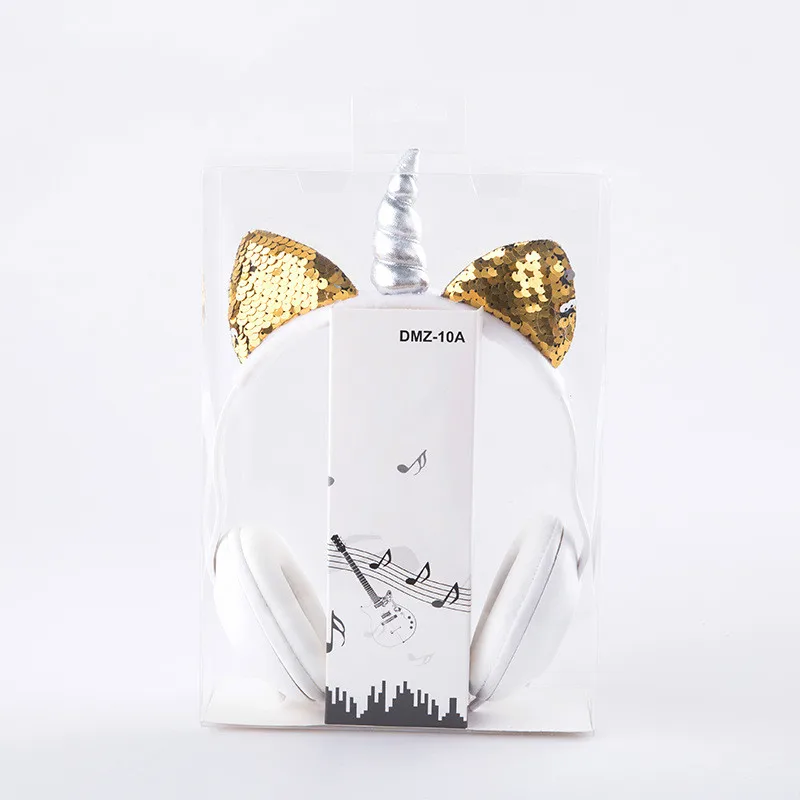 Unicorn Headphones Cartoon Fashion Headsets for Kids Girls Music Stereo Phone Game Earphones Children Christmas Brithday Gifts