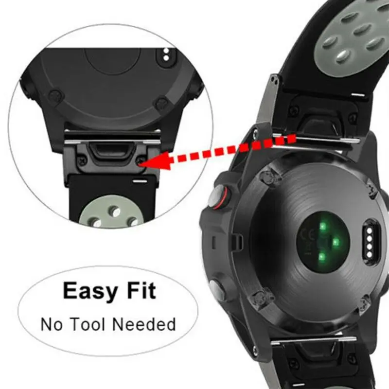 Мягкий силиконовый ремешок для часов ударопрочный ремешок для Garmin Fenix 6/6X Смарт-часы аксессуары
