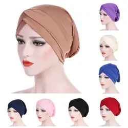 2019 Новый Хиджаб для мусульманок шарф Тюрбан Хиджаб Шапки мягкий крест головной убор исламский головной убор хиджаб головной платок