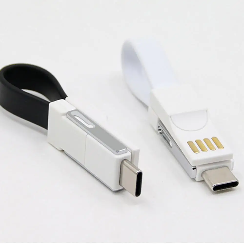 Магнитный кабель для iPhone Ligtning кабель Micro usb type C 3 в 1 брелок для быстрой зарядки USB-C type-C Магнитный кабель для зарядки телефона