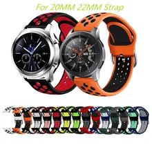 Newest 20mm 22mm Silicone Band for Samsung Galaxy Watch Active 2 Active 3 Gear S2 Watchband Bracelet Strap for Huami Amazfit bip