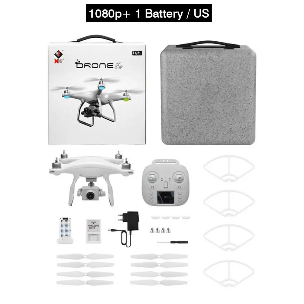 Weili XK X1 gps PTZ камера аэрофотосъемка бесщеточный четырехосевой Дрон 5G Wifi FPV передача изображения пульт дистанционного управления летательный аппарат - Цвет: US  1080p  1 Battery