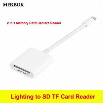 

Lightning to SD TF Card Reader Camera Memory card kit Compatible OTG Needn't APP Data Connect Cable Adapter For iPad iPhone X XR