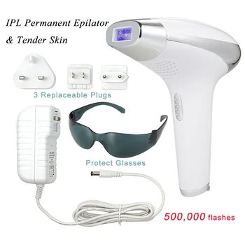 

500000 Flashes IPL Permanent Epilator & Tender Skin Photon Laser Hair Removal Instrument for Men Women Whole Body Hair Removing