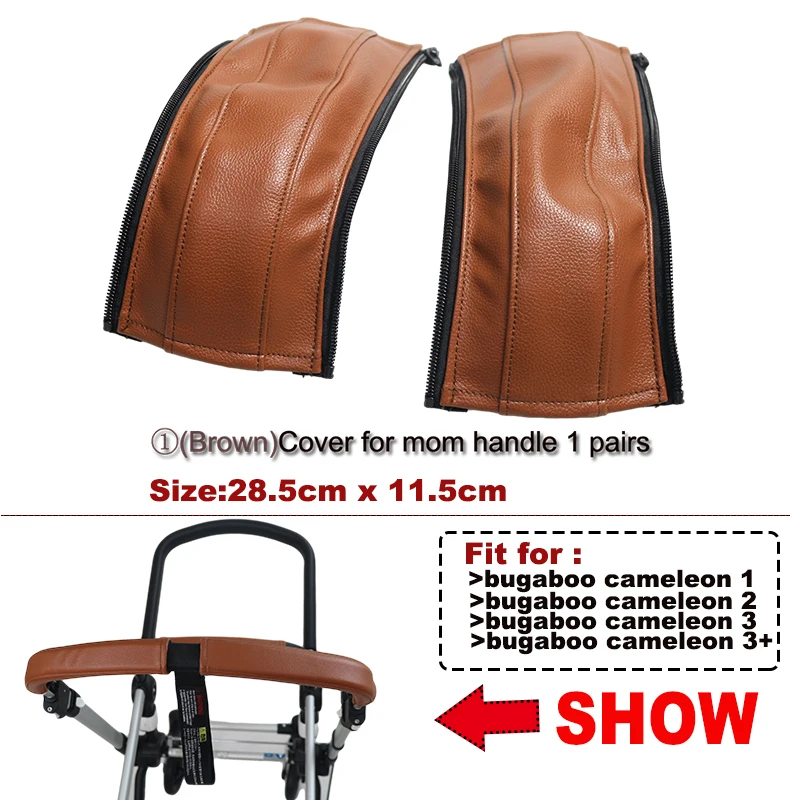 baby stroller accessories essentials Handle Protective Cover For Bugaboo Cameleon 1 2 3 / 3 Plus Pram Pu Leather Case Cover Armrest Bumber Cover Stroller Accessories baby stroller accessories set Baby Strollers