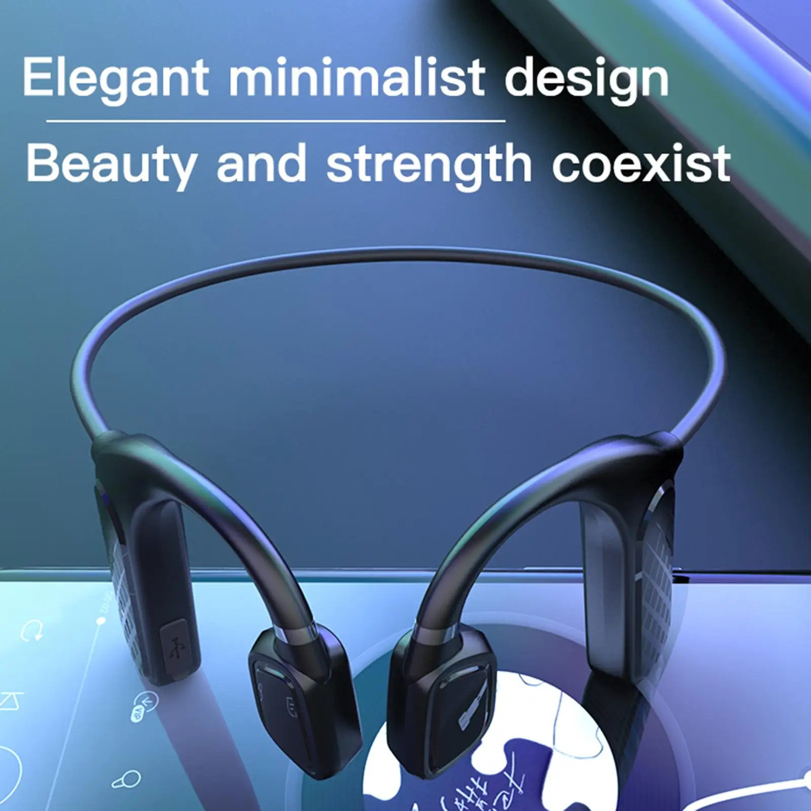 MD04 Bluetooth V5 0 Wireless Headphones With Bone Conduction Earphones TWS Headset Sport Waterproof Earbuds Ergonomic Design