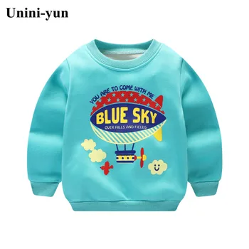

2017 autumn winter children boys sweatshirt New baby boys clothings toddler girls hoodies spring kids T shirt for fleece inside