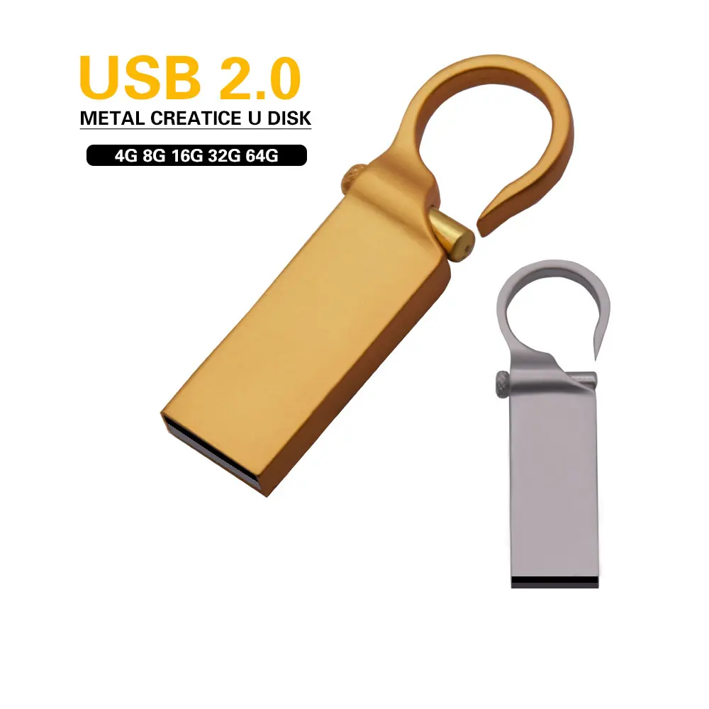 Мини Usb флеш-накопитель 128 Гб металлический водонепроницаемый 64 ГБ 32 серебристый