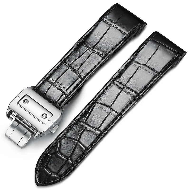 

Handmade crocodile leather strap, men's and women's leather accessories, bracelet substitute substitute Santos 7-24