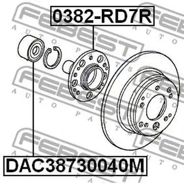 Подшипник ступ. пер. Honda Accord 2.0-2.4i 03 FEBEST DAC38730040 | Автомобили и мотоциклы