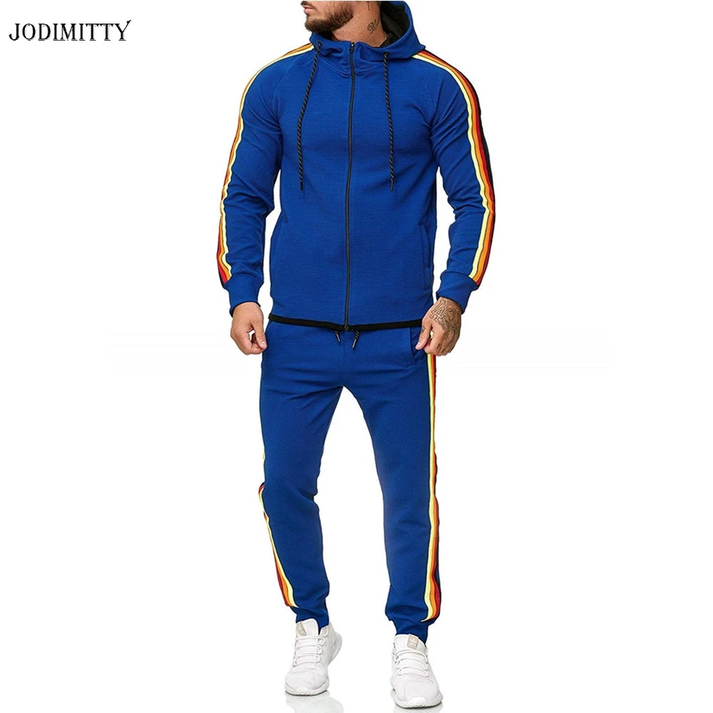 Jodimitty, новинка, мужские комплекты, толстовки+ спортивные штаны, спортивные мужские с градиентом, на молнии, с принтом, толстовка, топ, брюки, комплекты, спортивный костюм, спортивный костюм, 5XL