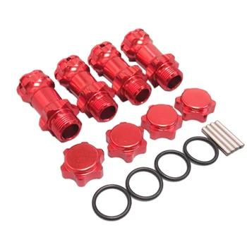 

Aluminum Wheel Hex Hub Extension Adapter 17Mm to 37Mm Capped Longer Combiner Coupler with Anti-Dust Cover for 1/8 RC Car HSP Upg