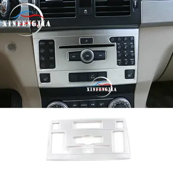 

For Mercedes-Benz GLK Class X204 10-12 Chrome Silvery Car Interior Front Center Audio Volume CD Media Control Panel Trim Cover