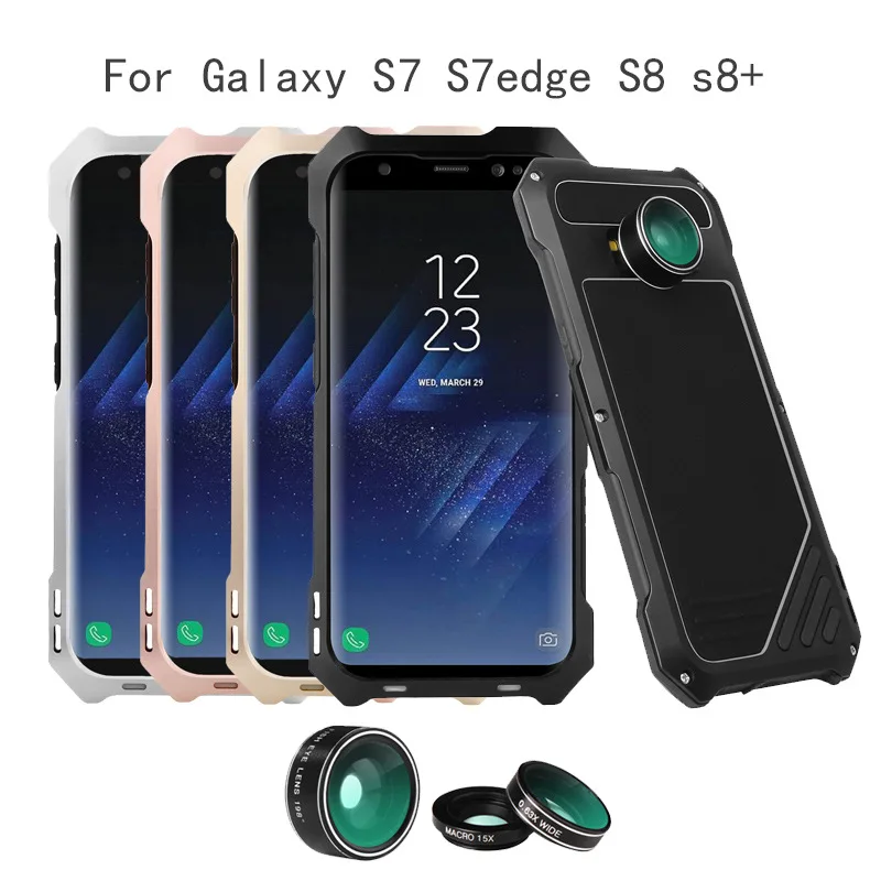 Чехол для телефона для Galaxy S8 S8Plus, объектив для камеры телефона 3в1, 198 °, рыбий глаз, 15X, Макро широкоугольный объектив для samsung S8Plus, lente