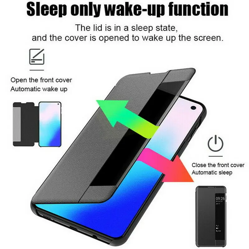 Для samsung Galaxy Note 10 плюс S10E S9 S10 S8 плюс A10 A20 A50 A70 A40 A80 A90 Smart View кожаный флип-чехол для телефона чехол