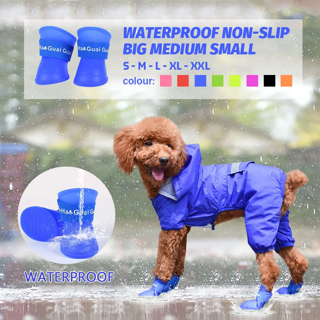 Спортивная обувь для собак и щенков водонепроницаемые непромокаемые ботинки