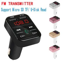FM Transmitter Car Bluetooth 5.0 Receiver TF Handsfree Car Kit 2.1A Dual USB Car Charger MP3 Player Audio Wireless Car Adapter