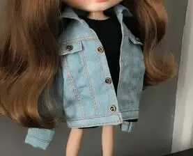 1 шт. Одежда для кукол Blyth модная куртка или Блит, Azone1/6 Аксессуары для кукол Одежда для кукол Барби - Color: Light blue