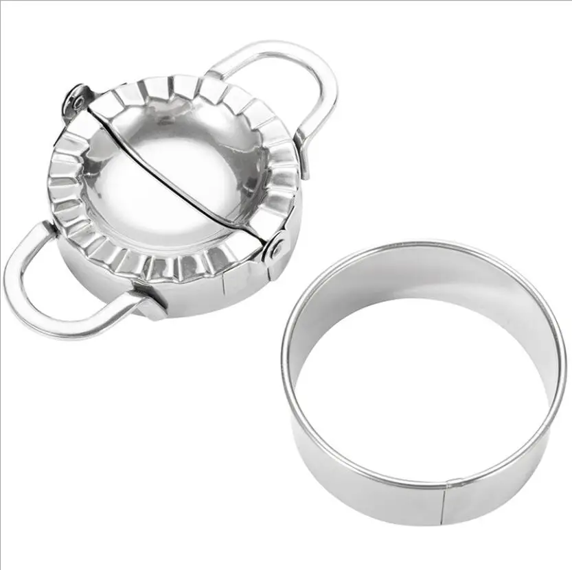 2PCS Stainless Steel Dumpling Maker Manual Ravioli Mold Durable Press Dough Cutter Knife Kitchen Pastry Pasta Tool
